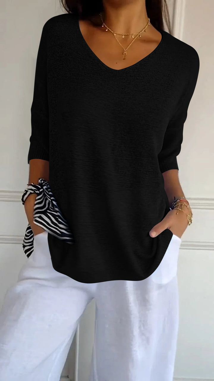 Vera™ | Gestrickte Top mit elegantem V-Ausschnitt
