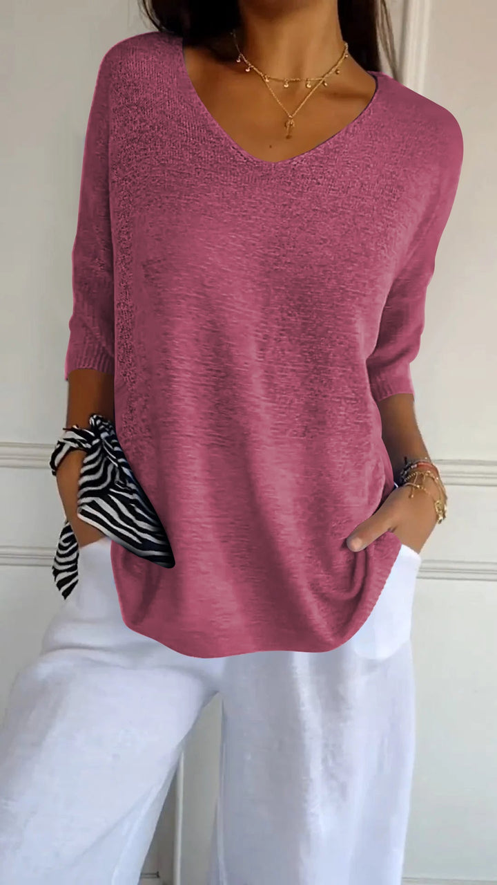 Vera™ | Gestrickte Top mit elegantem V-Ausschnitt