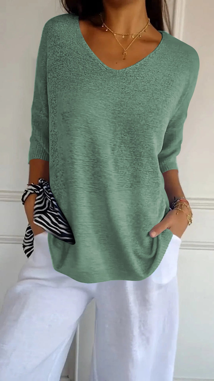 Vera™ | Gestrickte Top mit elegantem V-Ausschnitt