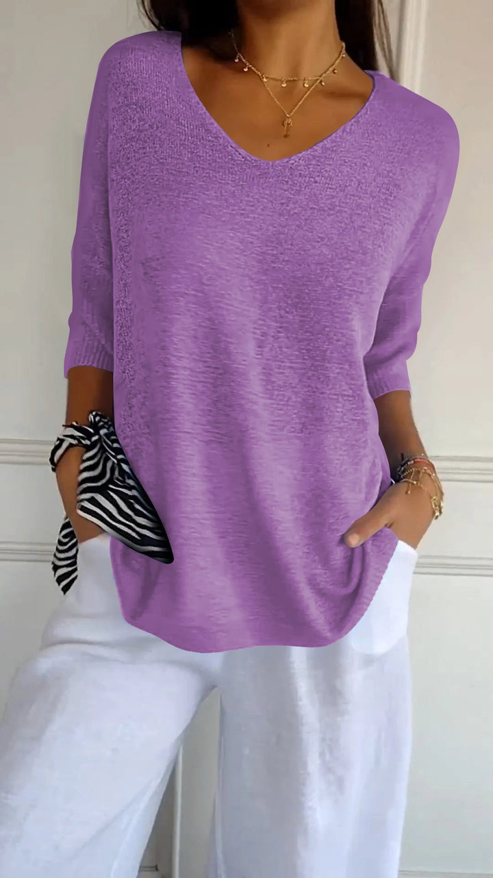 Vera™ | Gestrickte Top mit elegantem V-Ausschnitt