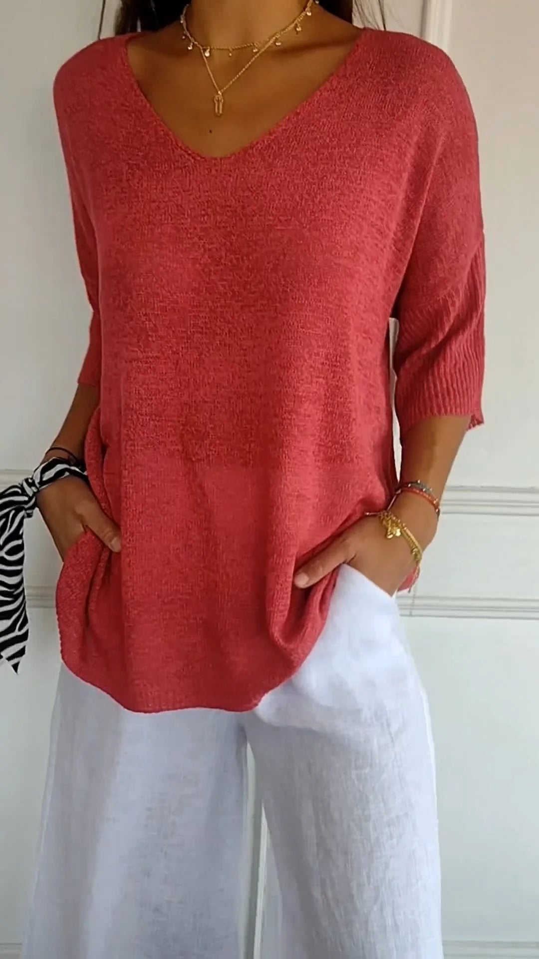 Vera™ | Gestrickte Top mit elegantem V-Ausschnitt