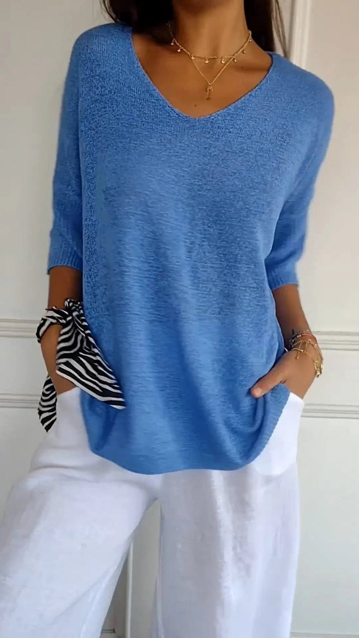 Vera™ | Gestrickte Top mit elegantem V-Ausschnitt