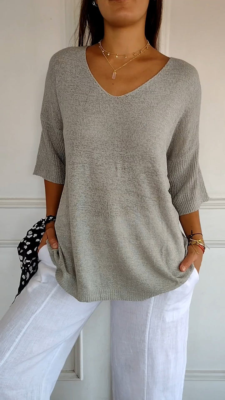 Vera™ | Gestrickte Top mit elegantem V-Ausschnitt