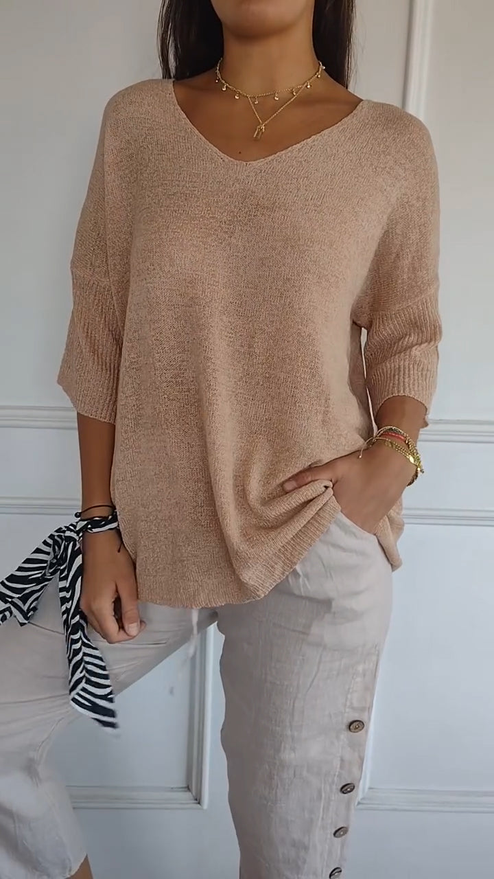 Vera™ | Gestrickte Top mit elegantem V-Ausschnitt