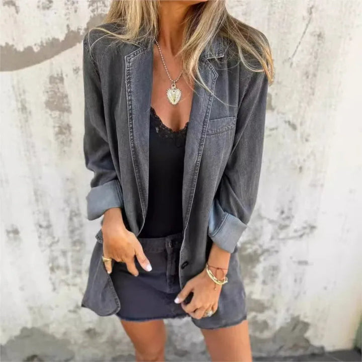 Birgit™ | Lässiger Denim-Blazer