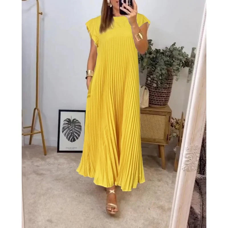 Edith™ | Falten-Maxikleid