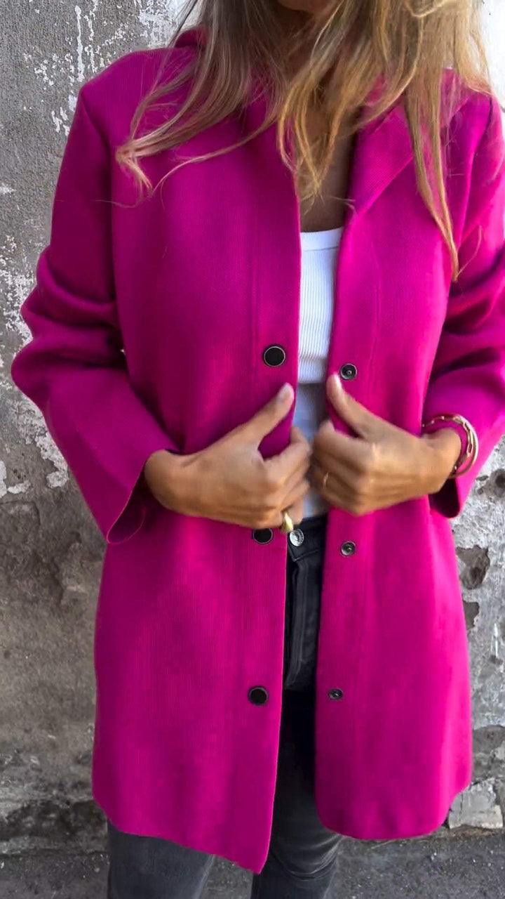 Ella™ - Essential Strickjacke mit geknöpfter Kapuze