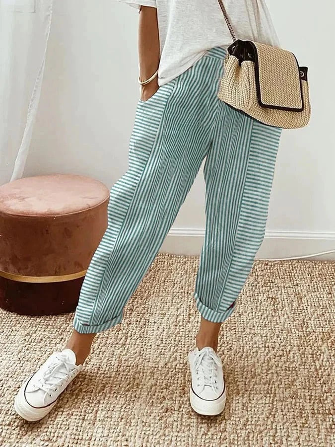 Emma™ | Lässige Damen Streifenhose