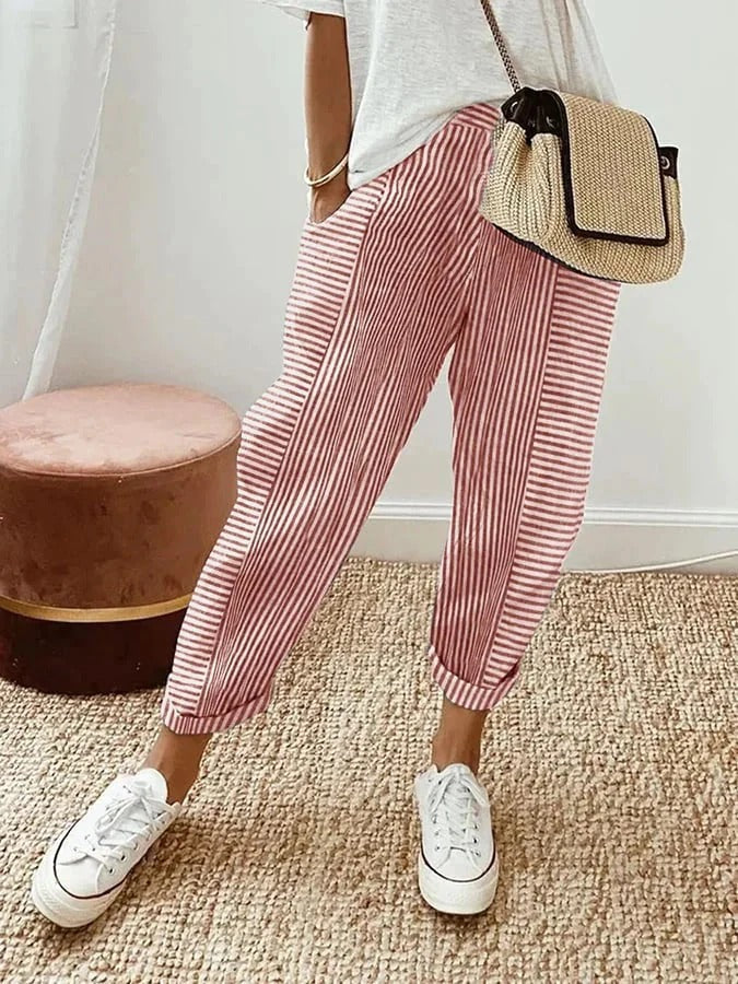 Emma™ | Lässige Damen Streifenhose