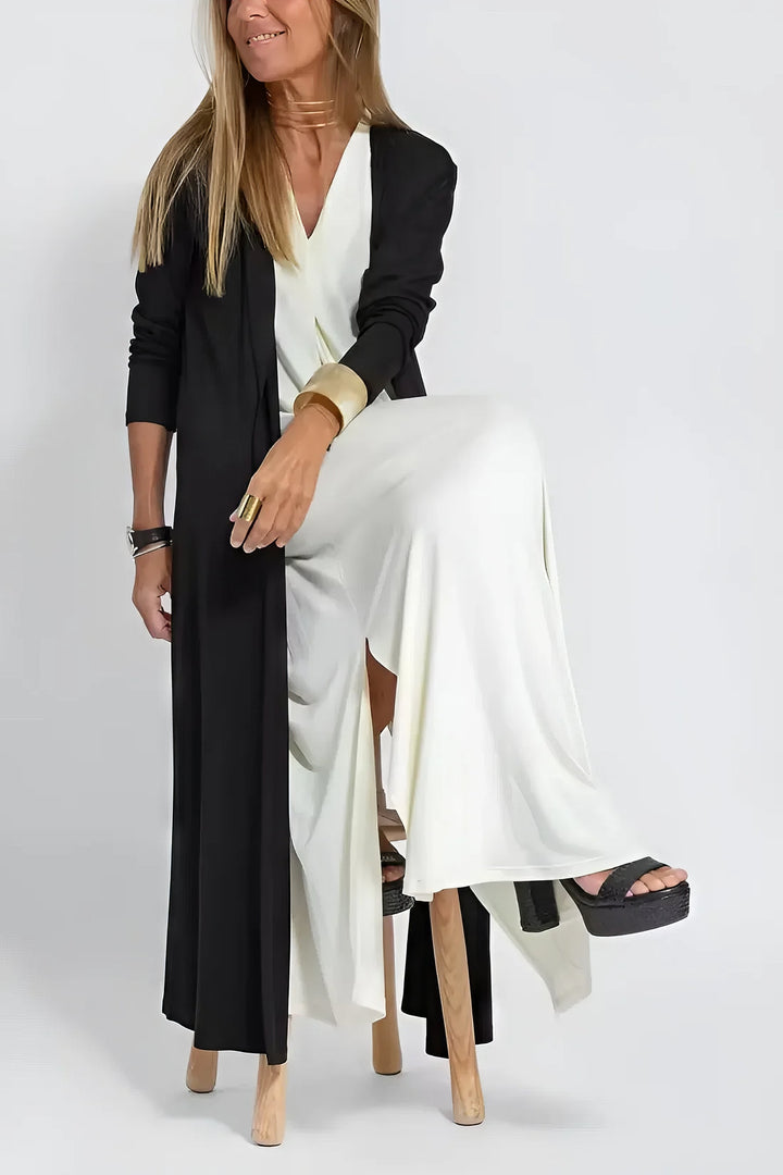 Frieda™ | Elegantes langes Kleid + passender Cardigan als GESCHENK