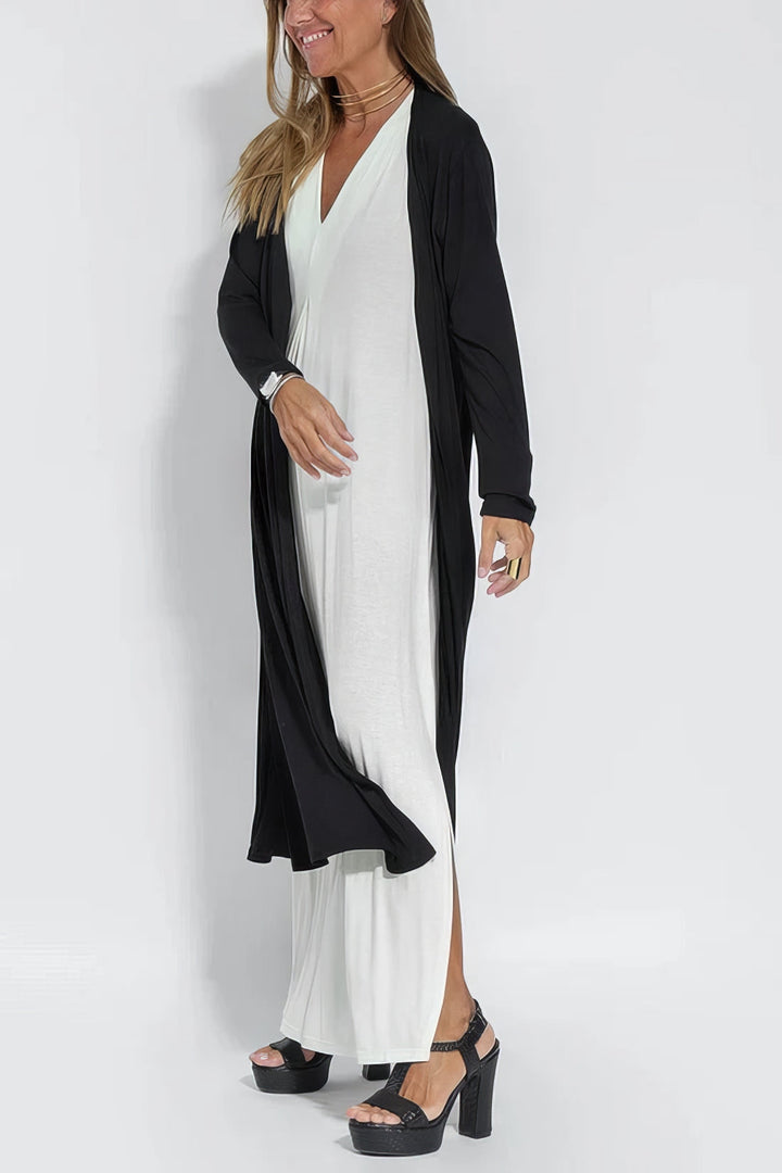 Frieda™ | Elegantes langes Kleid + passender Cardigan als GESCHENK